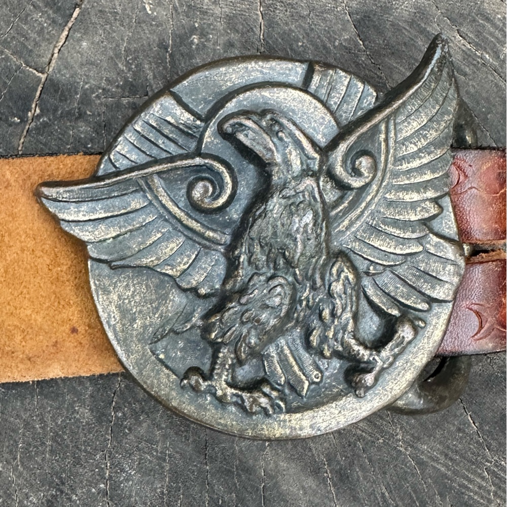 Vintage Squaw Craft Size 38 Belt Brass Eagle Belt Buckle